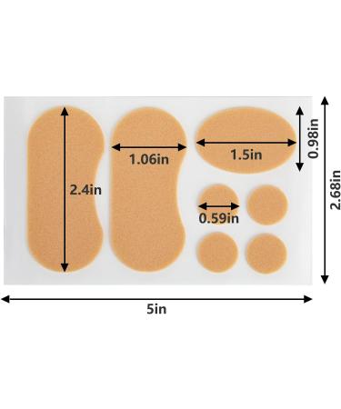 Moleskin Foot Care Tape Patches - 15 Pre-Cut Waterproof Adhesive Sheets for Friction Blister Prevention and Pain Relief in New Shoes, Heels, and Boots - Buy Online on GoSupps.com