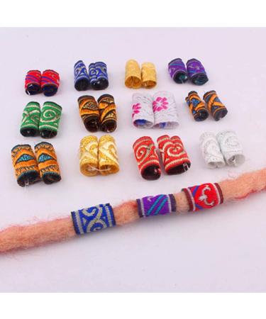 Beaupretty African Beads 12pcs Colorful Dreadlocks Beads Braiding Hair Cuffs Decorative Dread Rings Cloth Dread Hair Cuffs Accessories for Woman Man Hair Styling Accessories - Buy Online on GoSupps.com