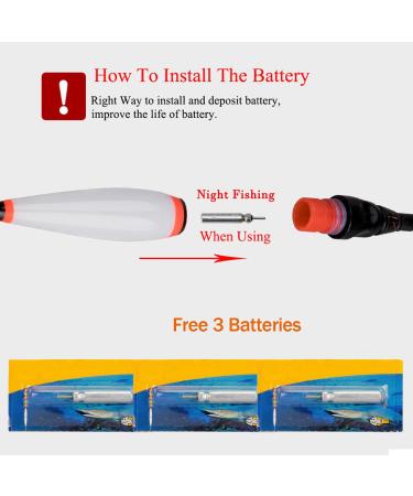 Qualy LED Lighted Fishing Bobbers for Night Fishing - 3 Pack Assortment (#3) - Buy Online on GoSupps.com