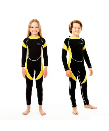Kids Wetsuit for Boys Girls Toddlers by Scubadonkey | Wetsuit for Kids in 2.5mm Neoprene UPF 50+ | Meets CPSC Safety Requirements Yellow 4