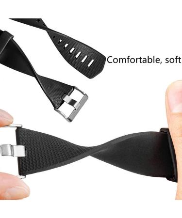 Fitbit Charge 2 Replacement Silicone Bands - Adjustable Classic Bands for Men and Women - Black Large - Buy Online on GoSupps.com