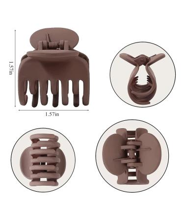 Small Matte 7 Color Hair Clips for Women Girls Kids - 1.6 Inch Mini Claw Clips for Thin Thick Hair - Non-slip Cute Double Rows Design - Square Jaw Clips with Gift Box - Buy Online on GoSupps.com