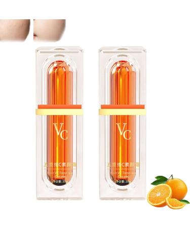 Japanese Vitamin C Makeup Tone up Cream Five Vitamin C Natural Makeup Cream Natural-Looking Finish Lightweight Long Lasting Portable and Easy to Use For Various of Skin (2Pcs)