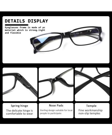 JOSCHOO 6 Pack Computer Reading Glasses for Women & Men - Blue Light Blocking Spring Hinge Readers Mixed Colors - 1.75x - Buy Online on GoSupps.com