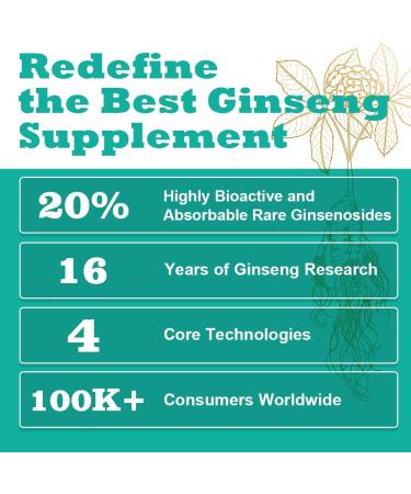REDSENOL-1 Plus Highly Concentrated Ginseng Extract - Proprietary Formula with 16 Rare Ginsenosides (Rg3 Rg5 Rh2 Supplement)-More Potent Than Traditional Red Ginseng Supplement-90 Capsules 90 Count (Pack of 1) - Buy Online on GoSupps.com
