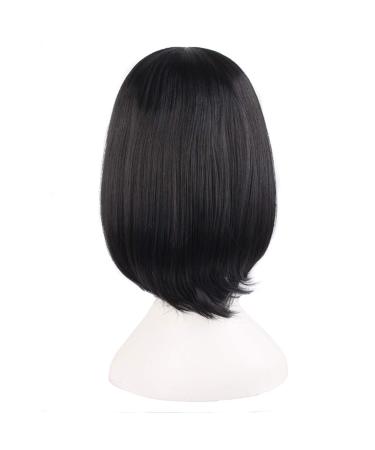 MapofBeauty Short Straight Black Cosplay Wig for Women - 14/35cm | High-Quality Comfortable & Stylish - Buy Online on GoSupps.com