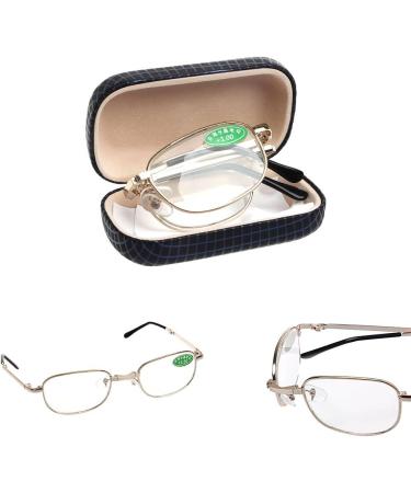Kcibyvx Mini Foldable Metal Reading Glasses (1.00 to 4.00) - Compact & Stylish with Case - International Shipping Available - Buy Online on GoSupps.com