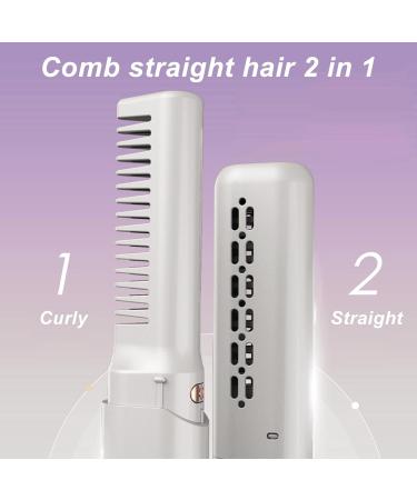 Rechargeable Mini Hair Straightener - Portable Travel Sized 2000mAh 3 Temperature Settings Anti-Scald - Khaki - Buy Online on GoSupps.com