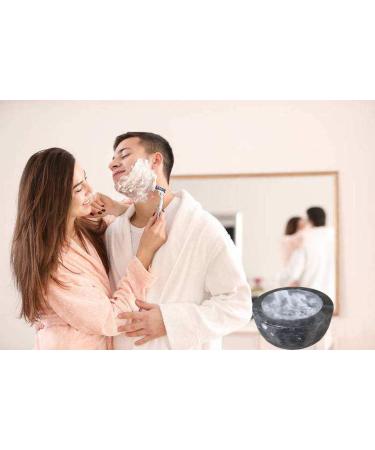 Handmade Black Marble Rasi Bowl for Men | Yepmlrt Shaving Soap & Cream Bowl | Premium Foam Cups with Inner Grooves - Buy Online on GoSupps.com