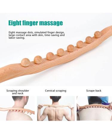 Mgizljj Wooden Massage Roller - Premium Beech Wood Full-Body Meridian Massage Rod for Muscle Relaxation & Health - Buy Online on GoSupps.com