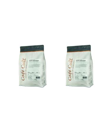 2 kg de caf Teemando Happy Noisette dans un sac de 1 kg - Grains entiers aromatis s