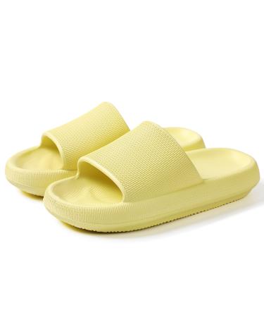 Monerffi flip-flop women men men cloud shoes- cloud slides bath shoes clouds women airfoot slippers Cloudyzz comfortable non-woven shower bathing flaps b lemon yellow 38/39 EU
