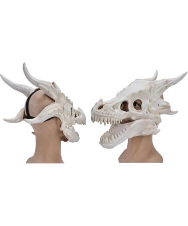 CRBWXONLIFE Dinosaur Mask Moving Jaw Decor Latex Simulation Dinosaur Skull Mask Head Cover Halloween Costume Party Cosplay Mask Party Birthday Halloween - Buy Online on GoSupps.com