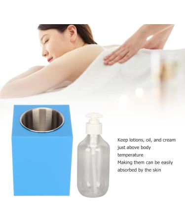 Blue Massage Oil Bottle Warmer - Fast Heating & Constant Temperature for Essential Oils Lotions & Creams - Buy Online on GoSupps.com
