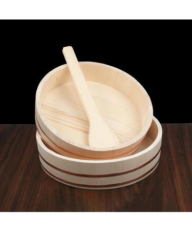 11 Sizes Wooden Sushi Rice Bowl - Sushi Rice Mixing Tub Japanese Bibimbap Serving Dish for Restaurant Home Kitchen Tool 39x9.5cm (36x8cm) - Buy Online on GoSupps.com