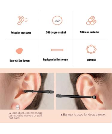 Silicone Ear Wax Remover Kit - 3Pcs Reusable Ear Cleaner Tools for Children and Adults | Ear Wax Removal Cleaning Brush with Storage Box 003 - Buy Online on GoSupps.com