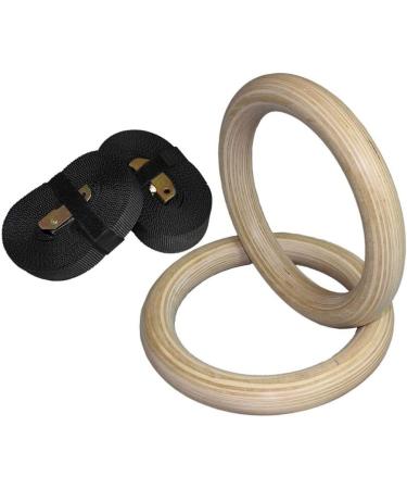 Titan Fitness Wooden Gymnastics Rings with Cam Buckle Straps - Home Gym Equipment - Buy Online on GoSupps.com
