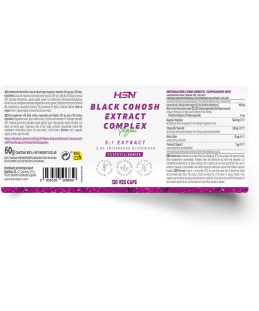 HSN Cohosh Cimicifuga Racemose black 800 mg 120 vegetable capsules helps with a calm and comfortable transition no GMO vegan glutenfree - Buy Online on GoSupps.com