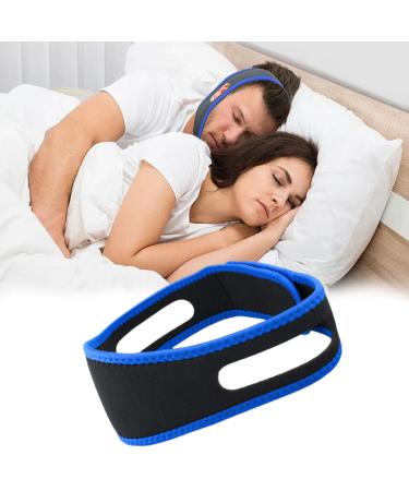 Anti Snoring Chin Strap Upgraded Adjustable Anti Snoring Stop Snoring Chin Strap for Sleeping Better Anti Snore Reduction Device for Woman Man with Anti Snoring Aids (Blue)