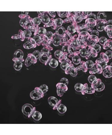 50 Pack Mini Pink Acrylic Pacifiers | Baby Shower Decorations | International Shipping Available - Buy Online on GoSupps.com