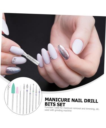 FRCOLOR 1 Set nail polish head set Professional Nail File Bits professional nail drill nail grinding head Acrylic Nail File Bits nails kit nail tools Remover Alloy tungsten steel polisher - Buy Online on GoSupps.com