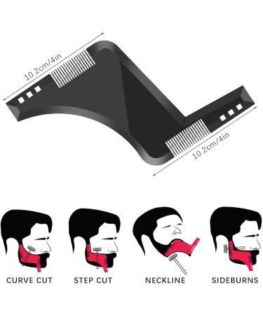 Accessotech Beard Styling Shaping Template Comb Barber Tool Symmetry Line Up Trimming Guide - Buy Online on GoSupps.com