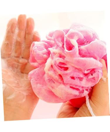 NOLITOY 4pcs Large Bath Ball Pouf Sponge - Cute Mesh Shower Flower for Spa & Relaxation - Buy Online on GoSupps.com