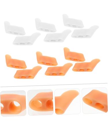 Silicone Toe Stretchers & Protectors Set - 24 pcs Bunion Guard & Separator Armor for Bunions & Bunionettes - White & Pinky Small Toe Separators by Skinx (6x2x0.6cm) - Buy Online on GoSupps.com