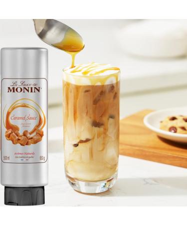 Premium Caramel sauce | 2 x Monin Caramel Sauce 500ml for Mochas Coffee Chocolate Dessert Sauce ice cream topping and more - Buy Online on GoSupps.com