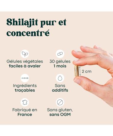 Shilajit Pure 500mg 50% Acides Fulviques Compl ment Naturel pour l'Immunit & Cognition 30 G lules Cure de 1 mois Fabriqu en France Essentials by Novoma Shilajit - Essentials By Novoma - Buy Online on GoSupps.com