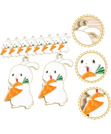 TEHAUX 50 Pcs Rabbit Bunny Charm Bracelet Amulet Charms Bracelet Pendant Bunny Craft Charms Necklace for Teen Girls Bunny Charms for Jewelry Making Alloy Food Teaching Aids - Buy Online on GoSupps.com