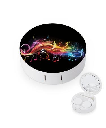 Contact Lens Case Rainbow Musical Note Melody Print Plastic Contact Lens Case contact Lens Care Box ontact Lens Travel Box