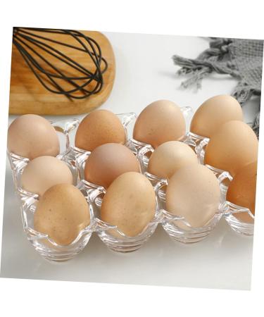Yardenfun 1pc Box Acrylic Egg Tray Egg Dispenser Holder Ceramic Egg Holder Chicken Egg Holder Filler Storage - Buy Online on GoSupps.com