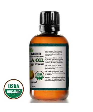 USDA Organic Mayan's Secret Marula Oil - Virgin Cold-Pressed Luxury Oil for Face Body Hair & More - Buy Online on GoSupps.com