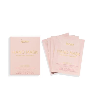 Karuna Hydrating+ Hand Mask, Self Care Gifts for Women and Men for Softening Hands, Comes in Cream and Oil-infused Gloves Reformulated with Cameilla Flower (4 Pairs of Hand Masks) 0.51 Fl Oz (Pack of 4)