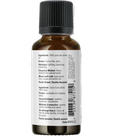 Now Foods Anise Oil (Illicium verum)30mL - Buy Online on GoSupps.com
