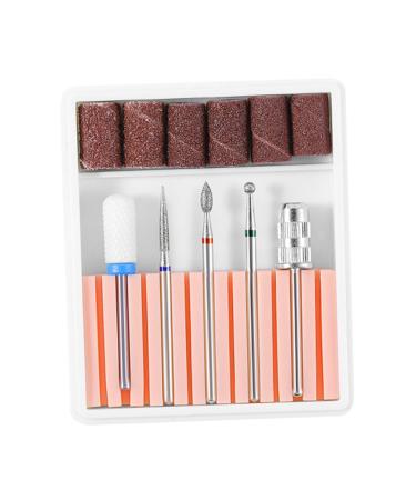 minkissy 1 Set Nail Drill Heads Pedicure Bits Nail File Bits Nail Art Equipment Electric Nail File Drill Bits Nail Drill Tool Manicure Tools Nail Drill Bits Nail Polish Grinding Head 6.5x5.5cm Pink