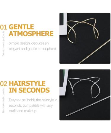 LALAFINA 2 Sets Hair Accessories Hair Jewels for Women Retro Hair Sticks Women Hair Cuff Retro Decor Hair Pin Hair Clip Women Hairpin European and American Zinc Alloy Hair up Miss - Buy Online on GoSupps.com