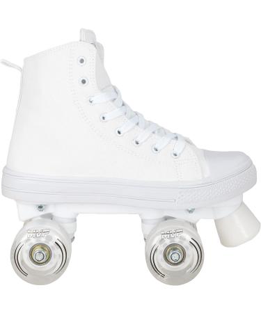 Lenexa MVP 2.0 Roller Skates | High-Top Sneaker Style for Kids & Adults | White | Size: Ladies 9 / Mens 8 - Buy Online on GoSupps.com