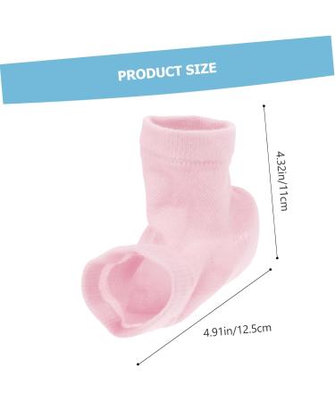 ULTECHNOVO 1set Heightening Socks Heel Softening Socks Soft Silicone Heel Lift Insole Sole Height Increase Invisible Sock Pad Sole Lifts Polyester Cotton Increased Heel Socks Men and Women 12.5x11cm Pink - Buy Online on GoSupps.com
