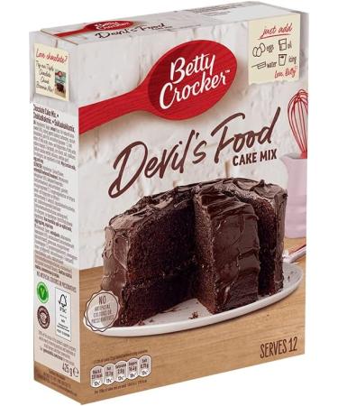 Betty Crocker | Devils Food Cake Mix 425G | No Artificial Colours or Preservatives | Suitable for Vegetarians - Buy Online on GoSupps.com