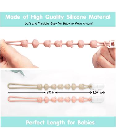 Pacifier Clip for Boys Baby Girl Silicone Pacifier Holder Clips Binky Clips Gift for Baby Shower Birthday and Christmas Style C - Buy Online on GoSupps.com