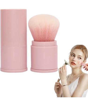 Retractable Blusher Brush with Cover Soft Powder Makeup Brush Portable Makeup Brush Liquid Cream Foundation Powder Brush Professional Concealer Brush Perfect for Travel (Naked pink) - Buy Online on GoSupps.com