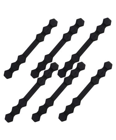 Lurrose 10 pcal mask hook black lane of adjustable stand Face cover Earring the ear extension tape buckle to extend the mask cable masked hook cord 1 piece (1 Pack) black