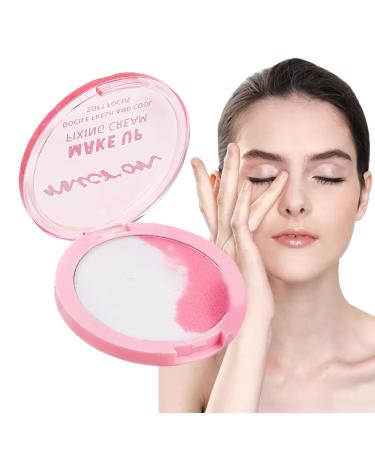 gifyym Setting Powder | Sculpting Compact Powder 4.5g Cream Texture Long-Lasting Hold Sebum Control Natural Finish Foundation Pore Corrector Makeup