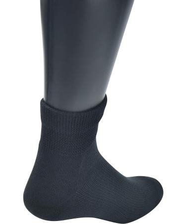 Yomandamor Men's Seamless Diabetic Compression Socks - 5 Pairs, Black, Size 10-13 - Buy Online on GoSupps.com