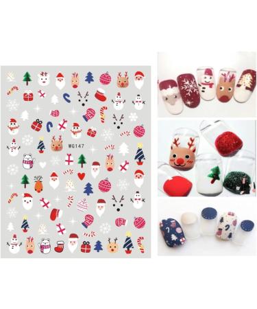 Christmas Nail Stickers 10 Sheets Self-Adhesive Nail Decal for Kids Cartoon Nail Art Decoration Design Supplies - Buy Online on GoSupps.com