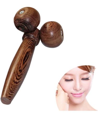 Wooden Face Massager Handheld Body Calf Massager Roller Massager Beauty Tool for V Kneading - Buy Online on GoSupps.com