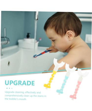 Iwowhero 3-Piece Cartoon Children's Toothbrush Set | Silicone Hand-Friendly Toothbrushes for Kids - Buy Online on GoSupps.com