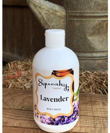 Squeaky by Mom Bomb Lavender Body Wash - 16 Ounce | Nourishing Essential Oils for Soft Skin - Buy Online on GoSupps.com